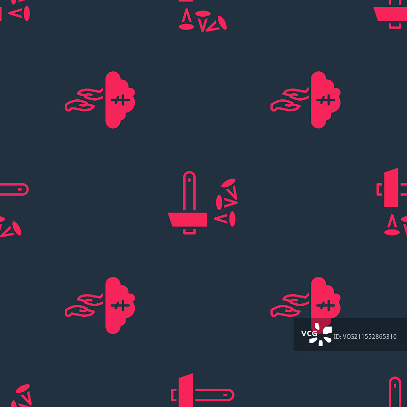 上帝的援助之手与耶稣的十字架钉刑图片素材