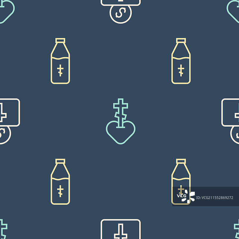 教堂圣水瓶的捐款线设置图片素材