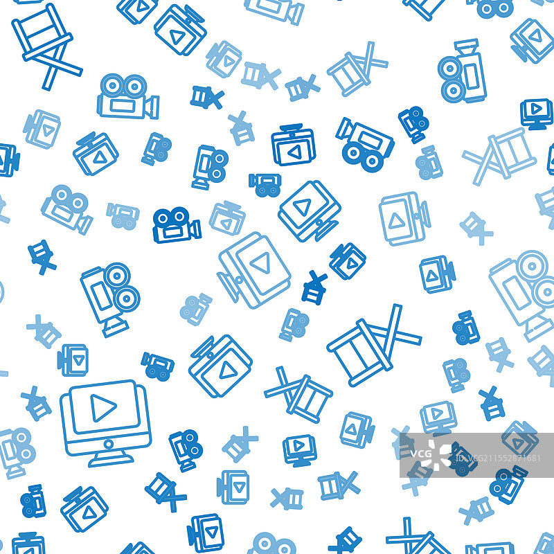 在线播放视频的导演椅图片素材