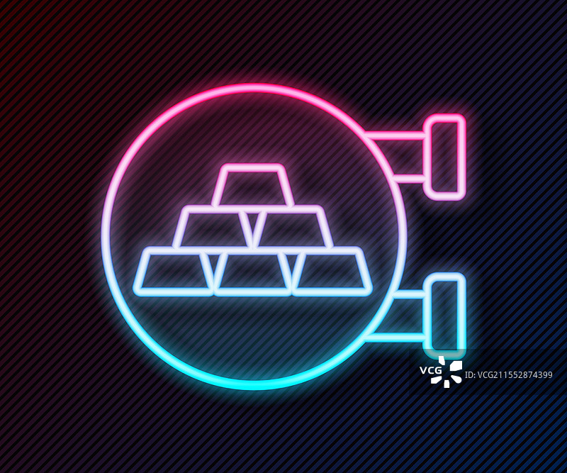 发光的霓虹线条珠宝店图标孤立于背景上图片素材