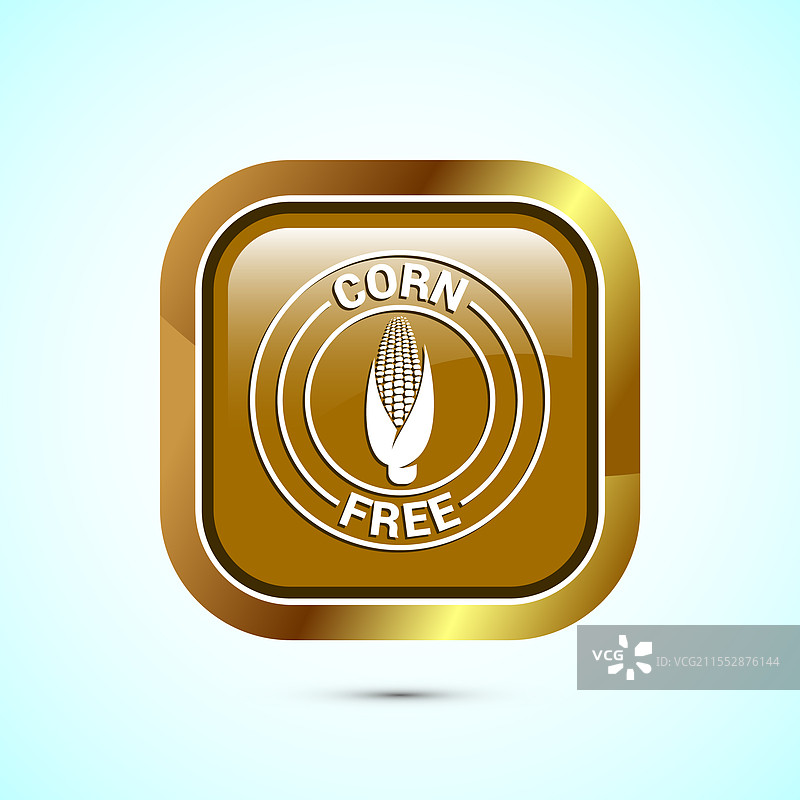 无玉米成分图标设计 自然产品过敏原图片素材