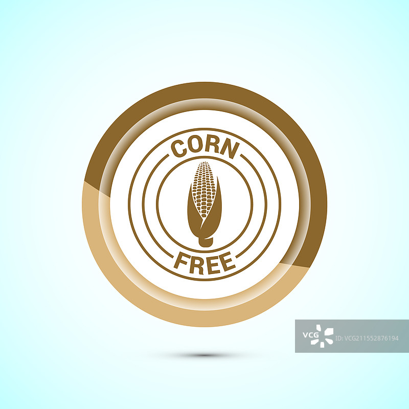 无玉米成分图标设计 自然产品过敏原图片素材