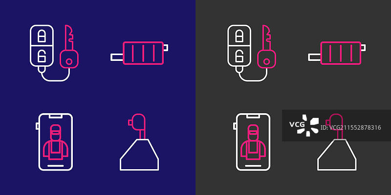 在线汽车服务的换挡杆设置图片素材