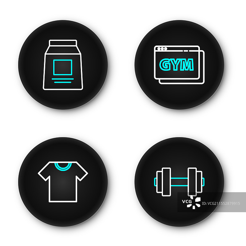 健身房线上销售的哑铃T恤图片素材