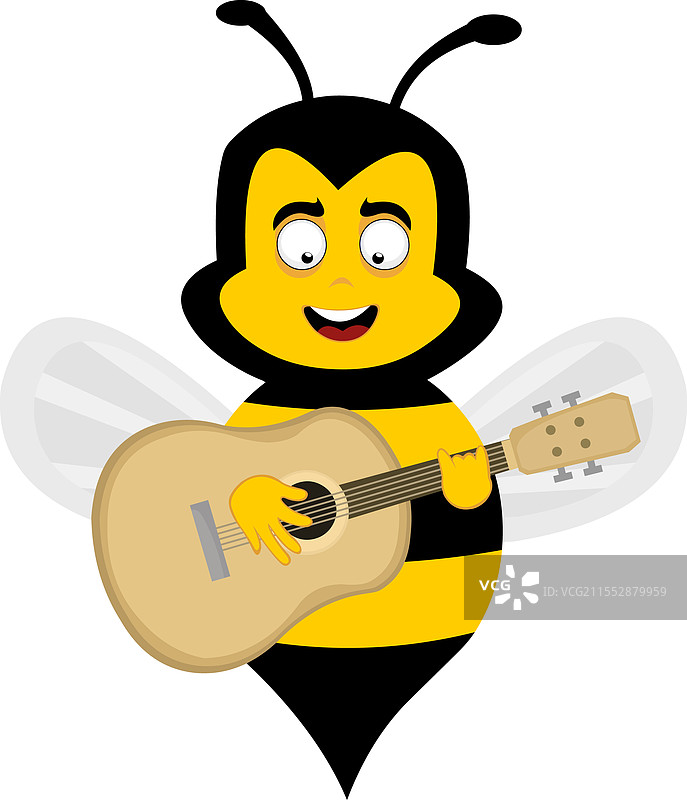 蜜蜂吉他图片素材