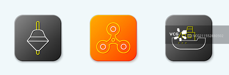 旋转陀螺玩具和指尖陀螺玩具图片素材