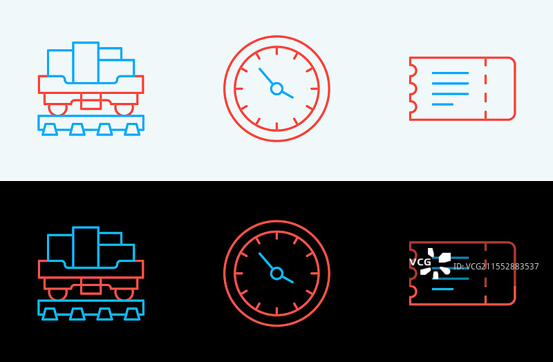 货运列车车厢和车票图片素材