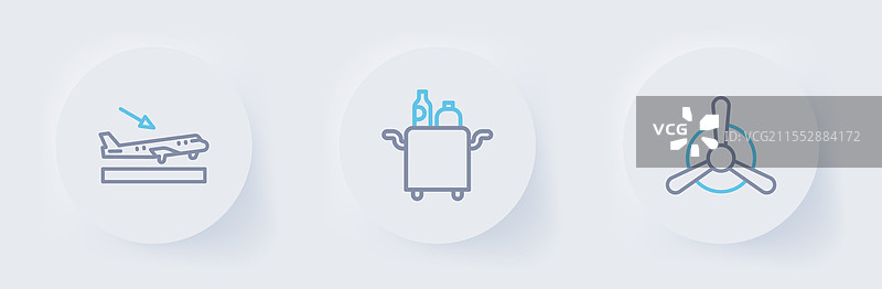 食品和运输用的线性平面螺旋桨手推车图片素材