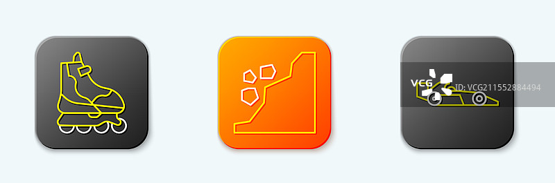 滑板车、山体滑坡和一级方程式赛车图片素材