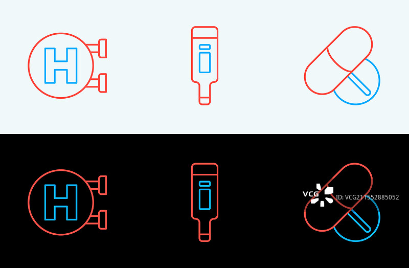 医院里的药片或药丸排列整齐图片素材