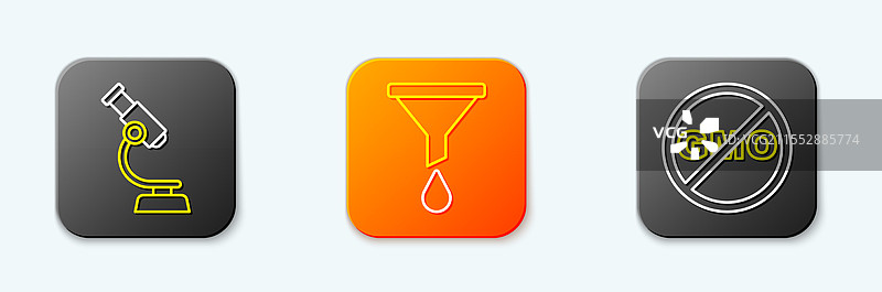 设置显微镜漏斗或过滤器，并且无转基因产品图片素材