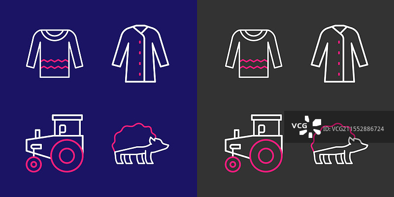 穿着雨衣和毛衣的刺猬拖拉机玩具图片素材