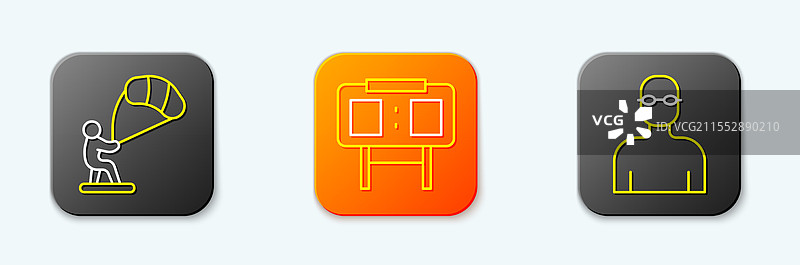 风筝冲浪运动机械记分板图片素材