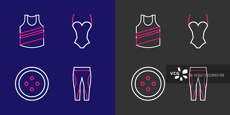 缝制衣物的线条紧身裤纽扣图片素材