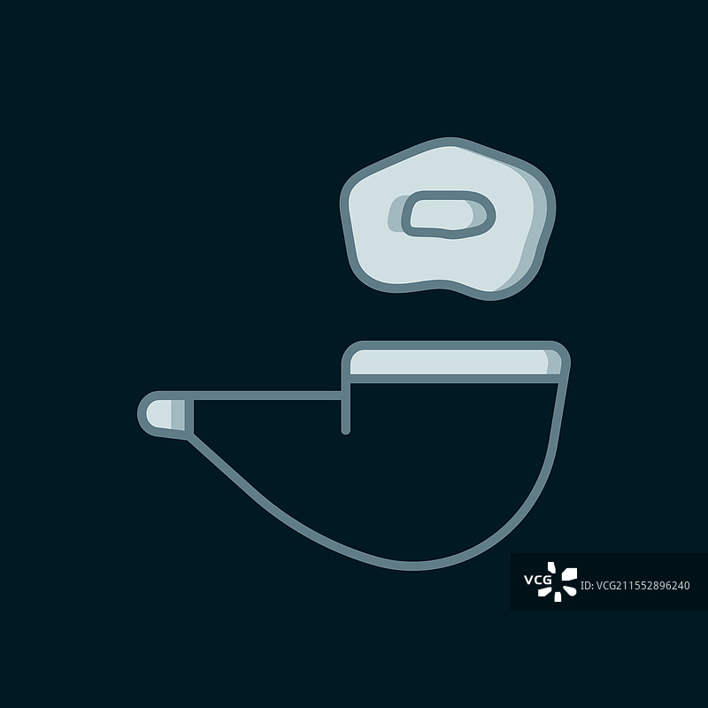 烟斗与烟雾图标的线条设计图片素材