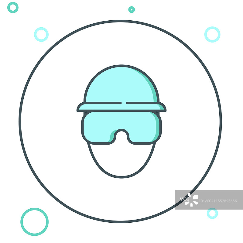 特种部队士兵图标，孤立于背景上图片素材