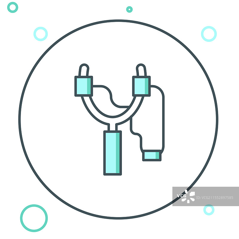 线性弹弓图标，背景为白色图片素材