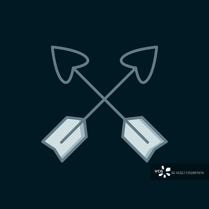 黑色背景上的交叉箭头图标图片素材