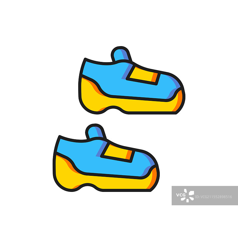 彩色健身运动鞋，适合训练和跑步图片素材