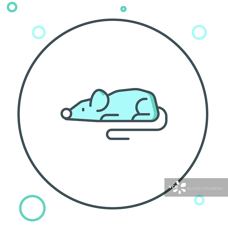 线条实验鼠图标，背景为白色图片素材