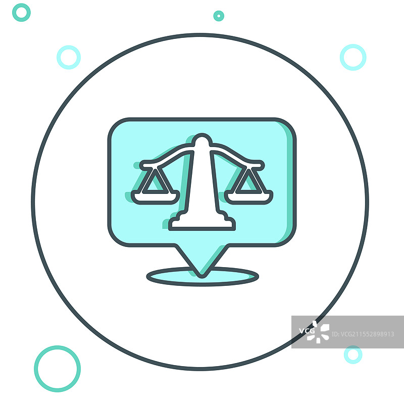 正义天平图标，背景为白色图片素材