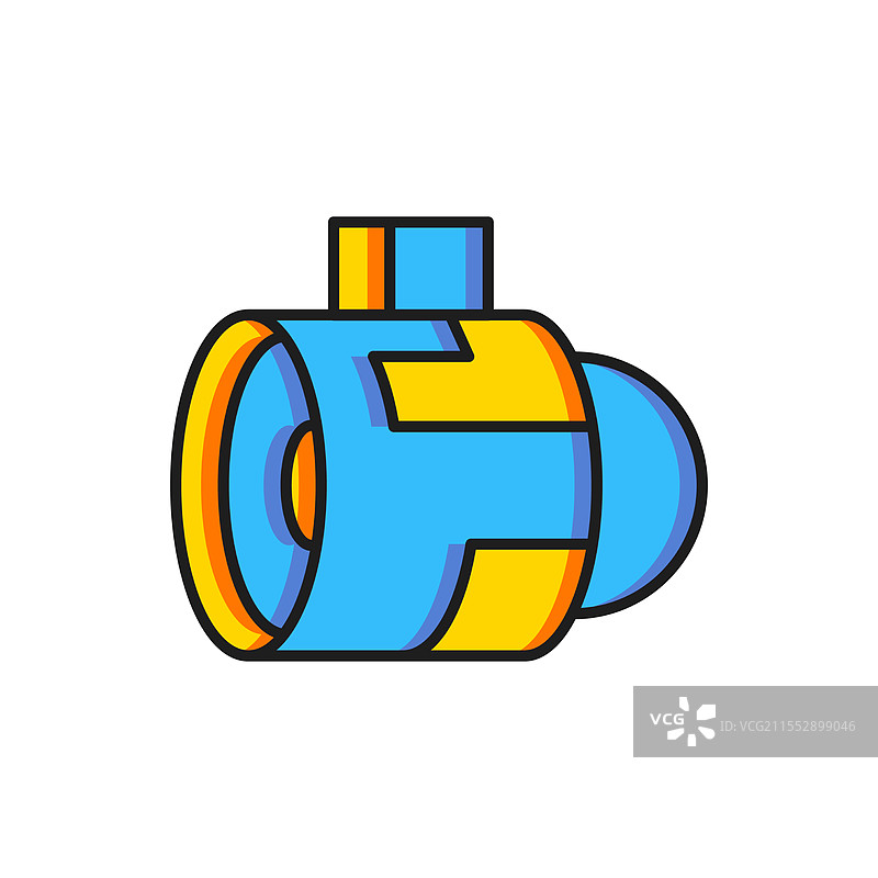 彩色喷气发动机涡轮图标，背景为白色图片素材