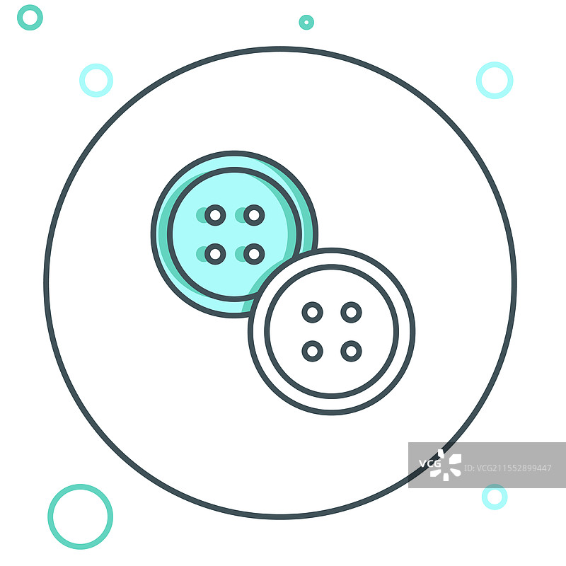 衣物缝扣图标孤立在白色背景上图片素材