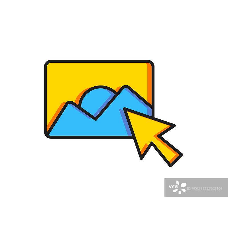 彩色照片修饰图标，背景为白色图片素材