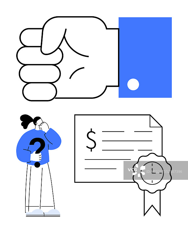 手部进行财务决策的过程图片素材