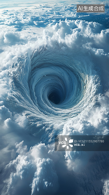 【AI数字艺术】龙卷风漩涡云层图片素材