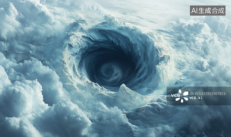 【AI数字艺术】龙卷风漩涡云层图片素材