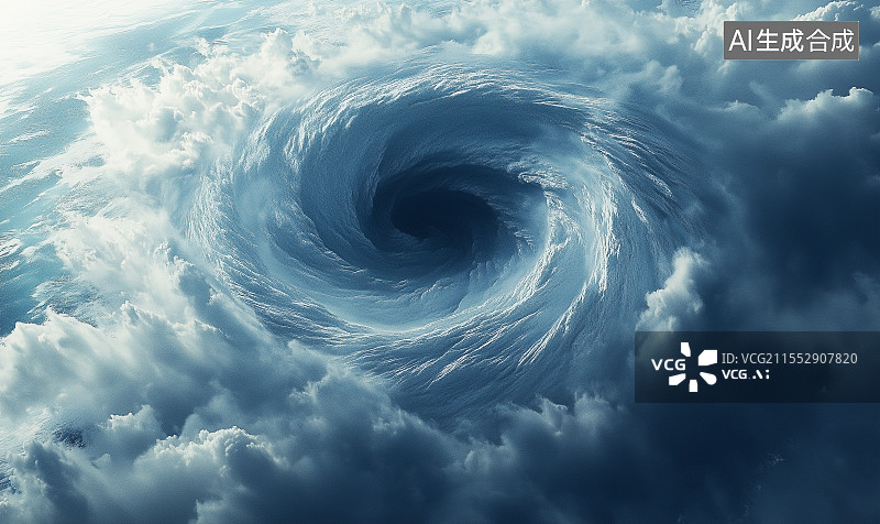 【AI数字艺术】龙卷风漩涡云层图片素材