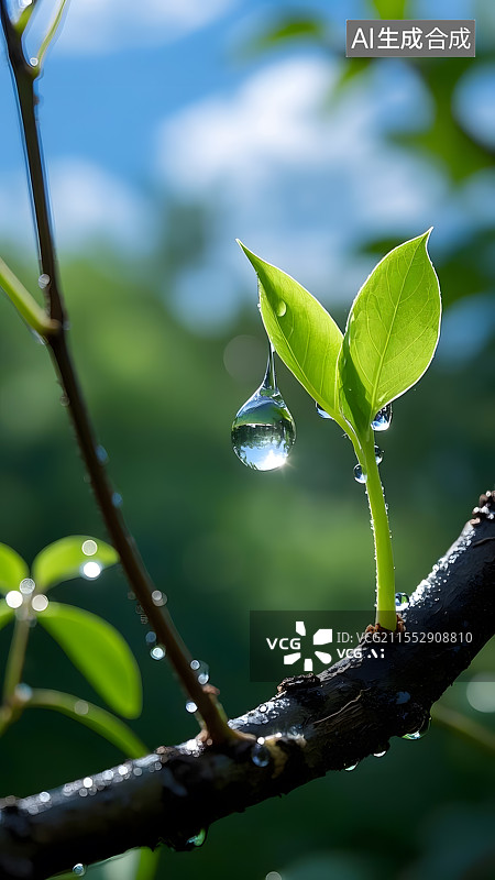 【AI数字艺术】破土而出的希望之光惊蛰图片素材