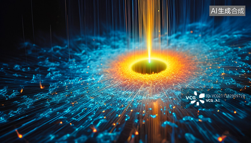 【AI数字艺术】物理学原子能能量释放科技概念图片素材