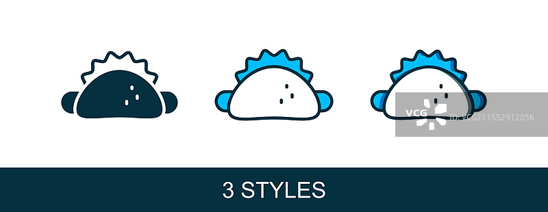 填充轮廓的玉米饼图标图片素材