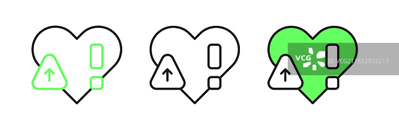 心率图标线条设计，背景为白色图片素材