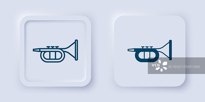 填充和轮廓小号图标，背景为灰色图片素材