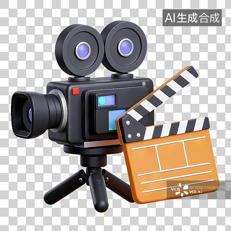 【AI数字艺术】3D卡通可爱风电影拍摄的专业元素图片素材