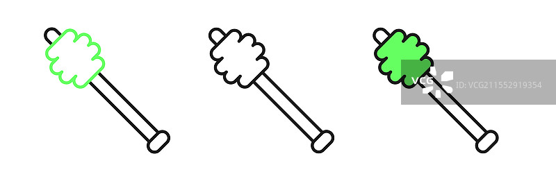 蜂蜜搅拌棒图标孤立在白色背景上图片素材