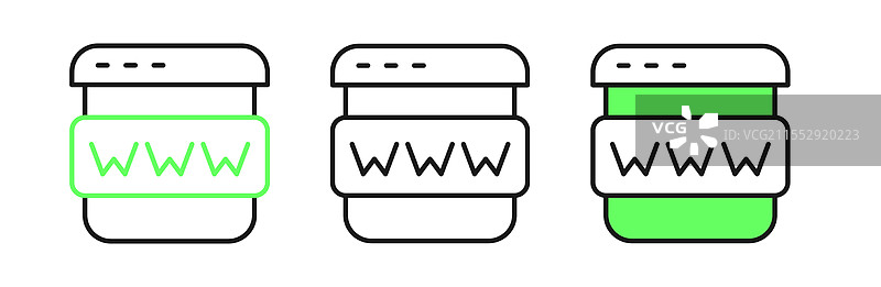 独立在白色背景上的浏览器窗口图标图片素材