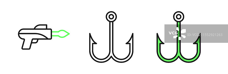 钓鱼钩图标，背景为白色图片素材