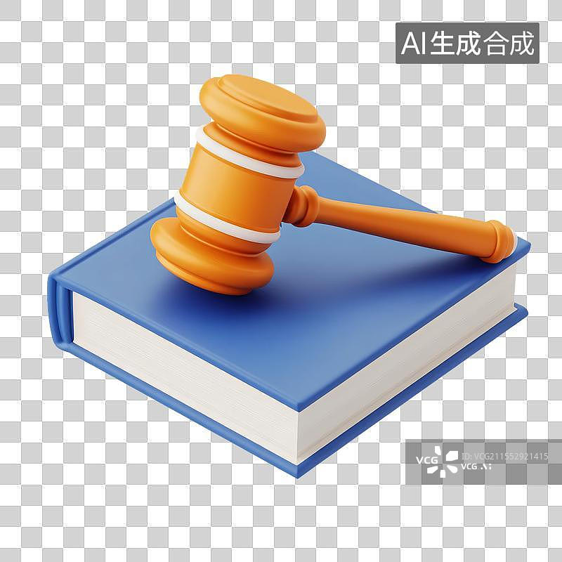 【AI数字艺术】3D免抠免扣法槌在png透明背景上图片素材