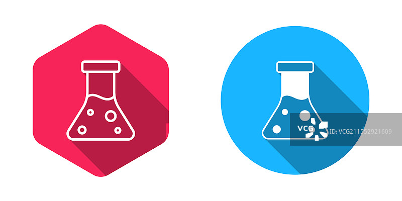 填充和轮廓的油气试管图标图片素材