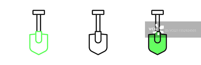 铲子图标在白色背景上独立展示图片素材