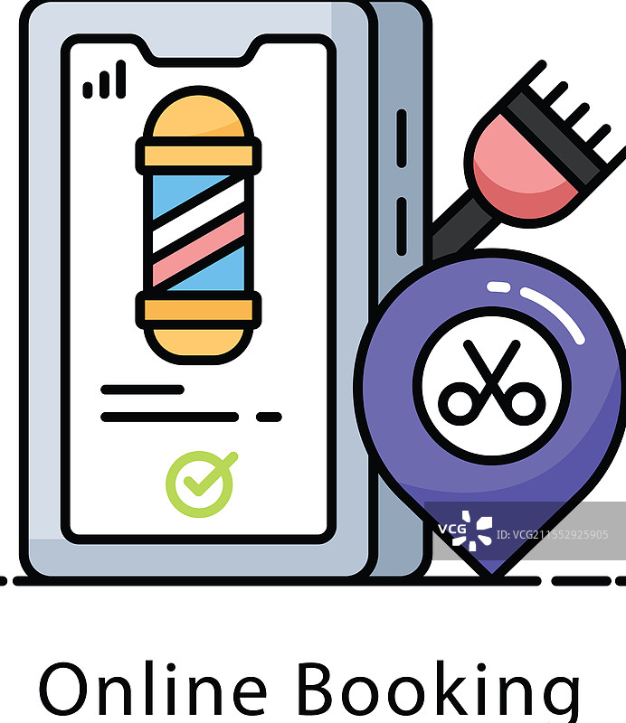 在线预订等距彩色图示图片素材