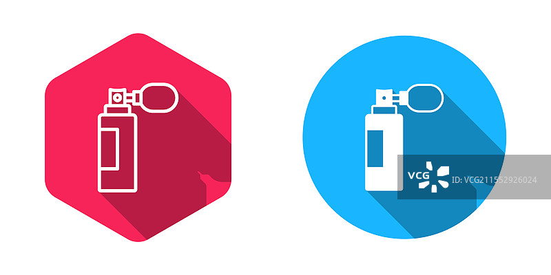 填充和轮廓香水图标，独立展示图片素材