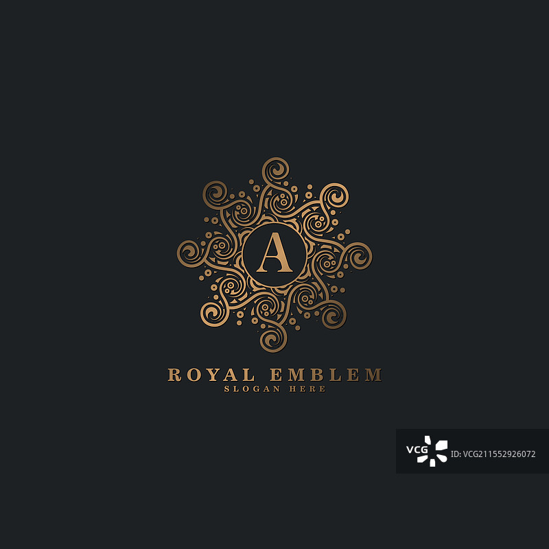 奢华装饰字母A标志图片素材