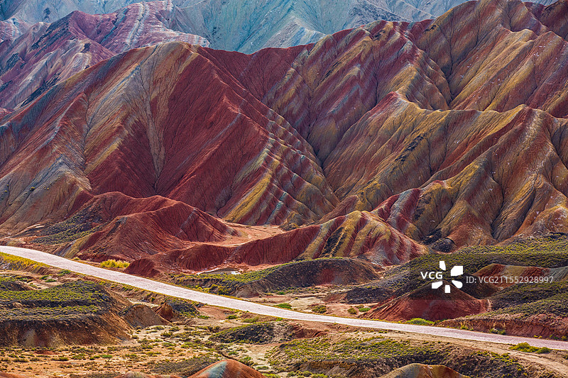 中国甘肃省张掖市七彩丹霞景区自然风光图片素材