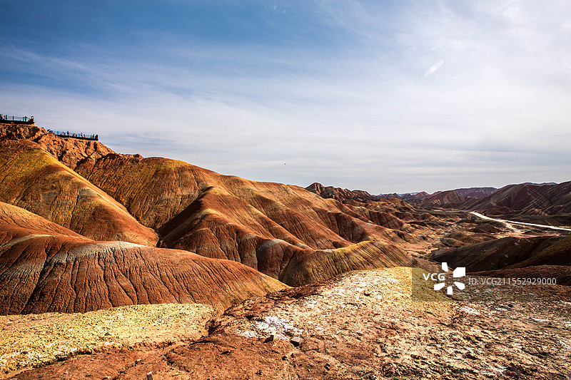 中国甘肃省张掖市七彩丹霞景区自然风光图片素材