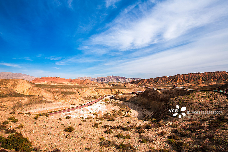 中国甘肃省张掖市七彩丹霞景区自然风光图片素材